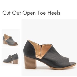 Cutout Open toe heels